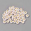 Acrylic Enamel Beads OACR-WH0003-04H-2
