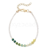 Dyed Natural Malaysia Jade & Glass Beaded Bracelets for Women BJEW-JB13076-03-2