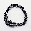 Handmade Evil Eye Lampwork Flat Round Bead Strands LAMP-L058-10mm-10-2