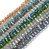 Electroplate Glass Faceted Rondelle Beads Strands EGLA-D020-3x2mm-M-1