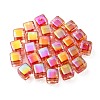 UV Plating Transparent Acrylic European Beads OACR-F004-10G-1