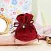 Velvet Jewelry Bags with Drawstring & Plastic Imitation Pearl TP-CJC0001-03A-4