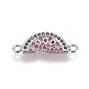 Brass Micro Pave Cubic Zirconia Links ZIRC-A009-29P-1