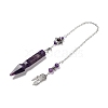 Natural Amethyst Pointed Dowsing Pendulums G-I322-01P-08-2