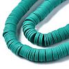 Flat Round Handmade Polymer Clay Beads CLAY-R067-10mm-07-3