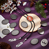 12Pcs Zinc Alloy Bolo Tie Slides Clasp Cabochon Settings FIND-NB0007-03AS-4