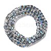Electroplate Glass Beads Strands EGLA-H108-01A-AB11-4