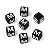 Initial Acrylic Horizontal Hole Beads OACR-ZX006-35M-1
