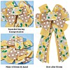Lemon & Polka Dot Pattern Polyester Bowknot DIY-WH0387-78-5