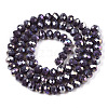 Electroplate Glass Beads Strands EGLA-A044-P6mm-B11-3