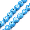 Handmade Evil Eye Lampwork Beads Strands LAMP-N029-010F-1