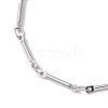 Brass Bar Link Chain Bracelets for Women Men BJEW-JB10274-02-3