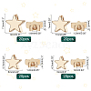 80Pcs 4 Style Brass Beads KK-PH0010-34-2