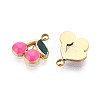 304 Stainless Steel Enamel Pendants STAS-T068-26-2