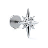 Stainless Steel Micro Pave Clear Cubic Zirconia Cartilage Earrings for Women Men WG39C06-10-1