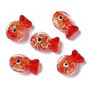 Handmade Foil Lampwork Fish Beads FOIL-Z001-01E-1