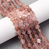 Natural Strawberry Quartz Beads Strands G-B138-C17-01-1
