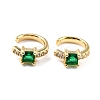 Brass Micro Pave Cubic Zirconia Cuff Earrings EJEW-K086-02G-06-1