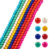 Kissitty 8 Strands 8 Colors Synthetic Turquoise Beads Strands TURQ-KS0001-02-10