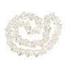 Baking Paint Electroplate Transparent Glass Beads Strands EGLA-Q136-03A-01-2