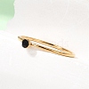 304 Stainless Steel Rhinestone Finger Rings for Women SA-CBAB767-26A-G-3