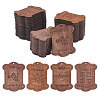 40Pcs 4 Style Dyed Rectangle Wood Pendants WOOD-PH0001-53-1