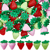 60Pcs 3 Styles PVC Strawberry Display Decorations DJEW-SC0001-31A-1