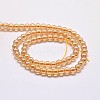 Imitate Austrian Crystal Electroplate Glass Round Bead Strands GLAA-F030-4mm-A01-2