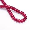 Faceted Rondelle Dyed Natural White Jade Bead Strands G-R343-6x8-07-3