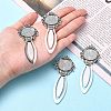 Tibetan Style Bookmark Cabochon Settings LS-X-TIBE-S157-AS-NR-5