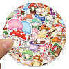 50Pcs Mushroom PVC Waterproof Self-Adhesive Stickers PW-WG59251-01-3