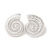 Rack Plating Spiral Shell Shape Brass Stud Earrings EJEW-B062-35P-1