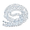 Baking Paint Transparent Glass Beads Strands DGLA-A08-T8mm-KD07-2