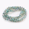 Electroplate Glass Beads Strands X-GLAA-K027-FR-A02-2