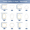 Biyun 120Pcs 12 Style Brass Linking Rings KK-BY0001-02-2