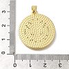 Rack Plating Brass Micro Pave Cubic Zirconia Pendants KK-Z086-67G-02-3