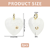 2Pcs Natural Quartz Crystal Pendants G-FH0002-76C-2
