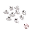 Anti-Tarnish Rhodium Plated 925 Sterling Silver Crimp Beads STER-D035-01P-4