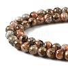 3Strands Baking Paint Glass Beads Strands DGLA-YW0001-55B-1