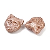 Czech Pressed Glass Beads GLAA-I061-04B-2