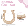Unfinished Wood Horseshoe Pendants for Painting Arts AJEW-WH0651-50-2