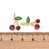 Brass Micro Pave Cubic Zirconia Pendants KK-F895-18E-G-3