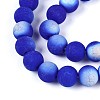 Frosted Opaque Glass Beads Strands GLAA-T032-P8mm-MBB11-3