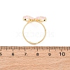 Adjustable Brass Glass Finger Rings RJEW-P148-A01-13-3