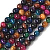 Natural Tiger Eye Beads Strands X-G-G101-8mm-6-5