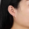 Cubic Zirconia Star Hoop Earrings for Women EJEW-F317-28G-2