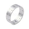 Non-Tarnish 304 Stainless Steel Chain Shape Finger Ring RJEW-C084-01C-P-1