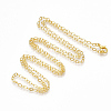 Brass Cable Chain Necklace Making MAK-T006-05G-1