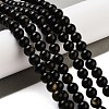 Natural Golden Sheen Obsidian Beads Strands X-G-C068-6mm-9-5