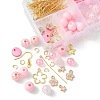 DIY Round Acrylic & Alloy Dangle Earring Making Kit DIY-FS0006-30-4